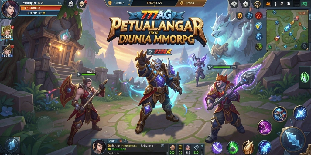 Screenshot dari gameplay MMORPG menampilkan pertempuran seru dan karakter yang menarik.