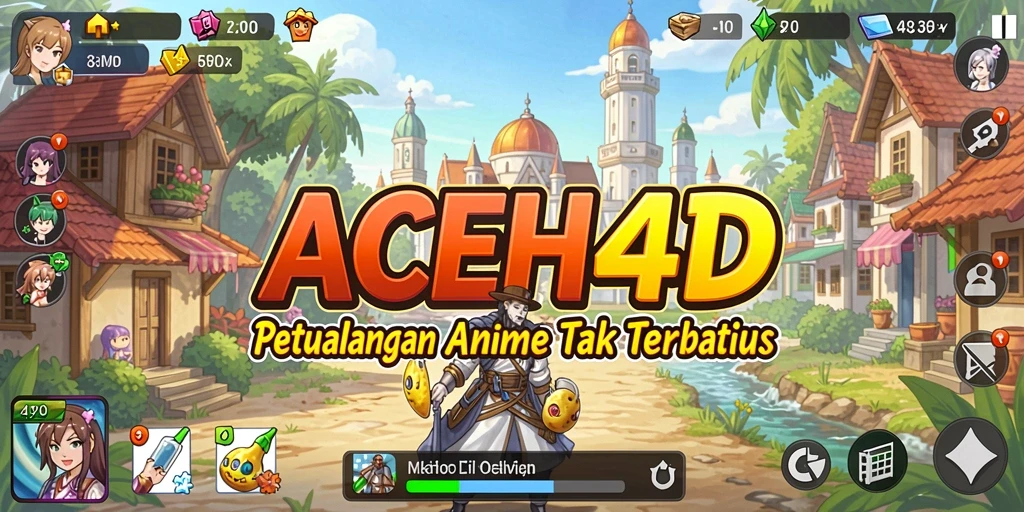 Tampilan gameplay ACEH4D yang menampilkan aksi seru karakter anime.