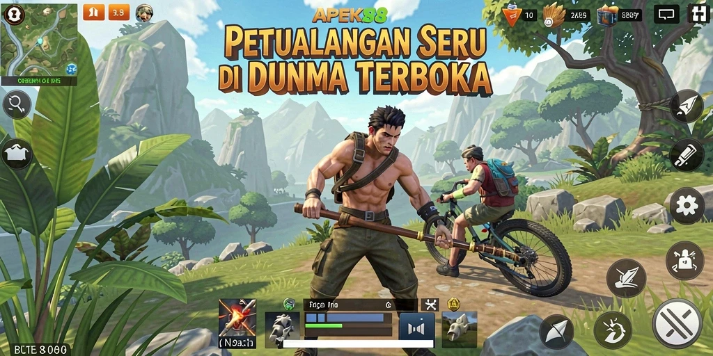 Gameplay mendebarkan dalam APEK88 di dunia terbuka yang luas.