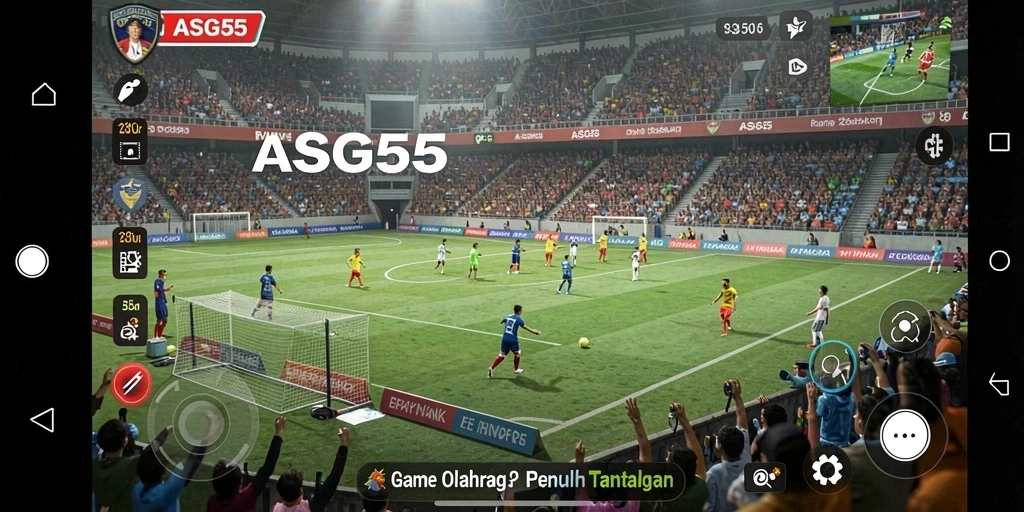 Tampilan gameplay <strong>ASG55</strong> yang penuh aksi dan strategi olahraga.