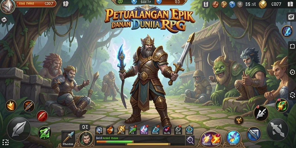 Tampilan gameplay RPG menarik dalam C0077.