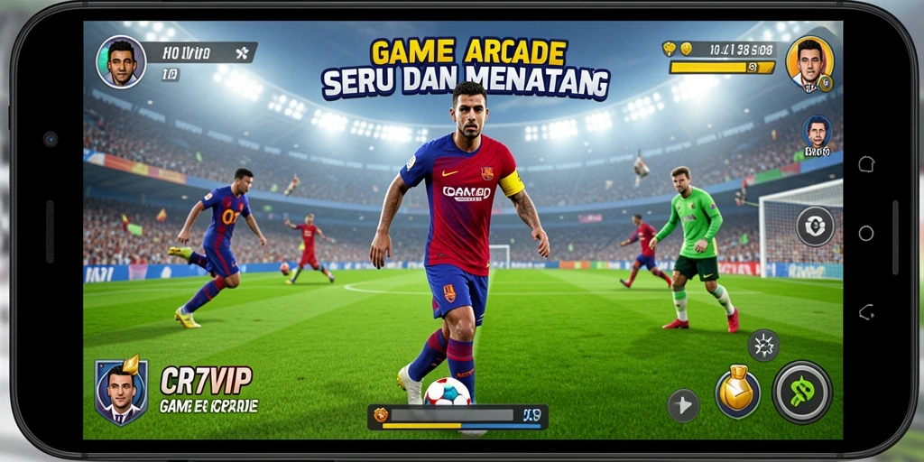 Tampilan menarik gameplay CR7VIP dengan aksi arcade yang seru.