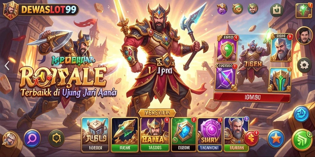 Tampilan menarik gameplay DEWASLOT99 di arena pertempuran.