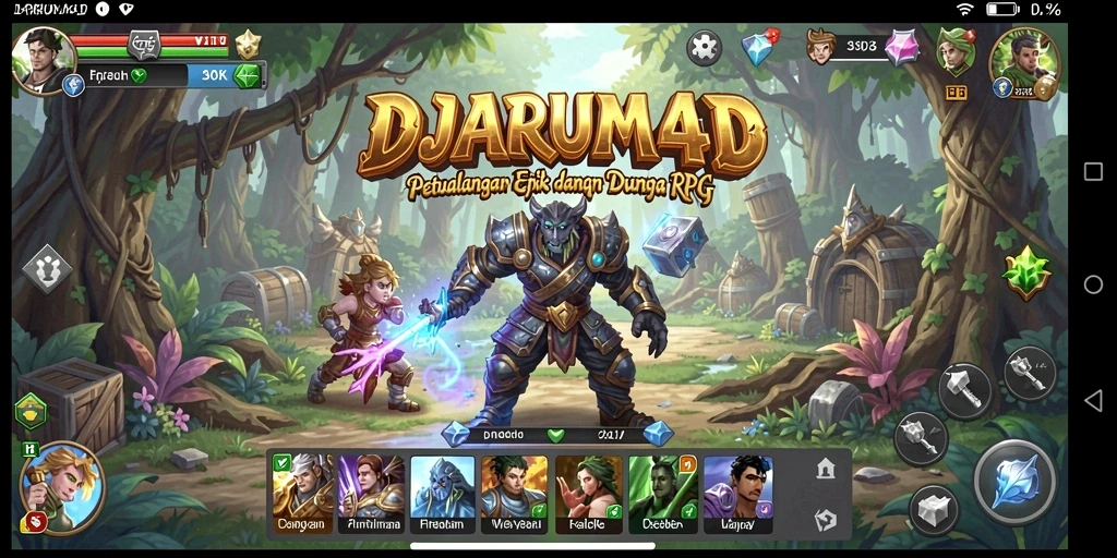 Tampilan gameplay RPG yang menakjubkan dan mendalam.