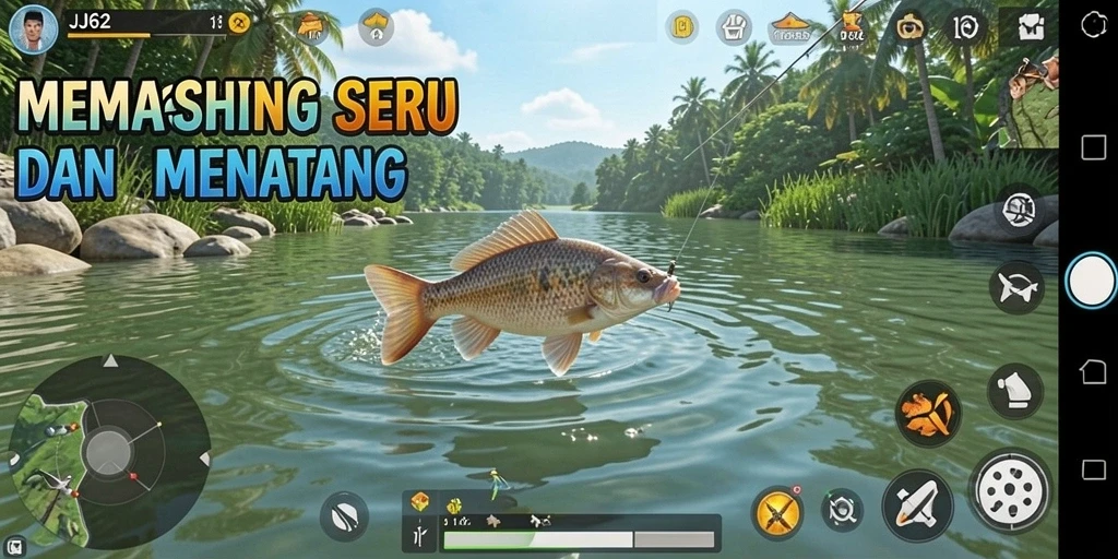 Tangkapan ikan menakjubkan dalam gameplay JJ62.