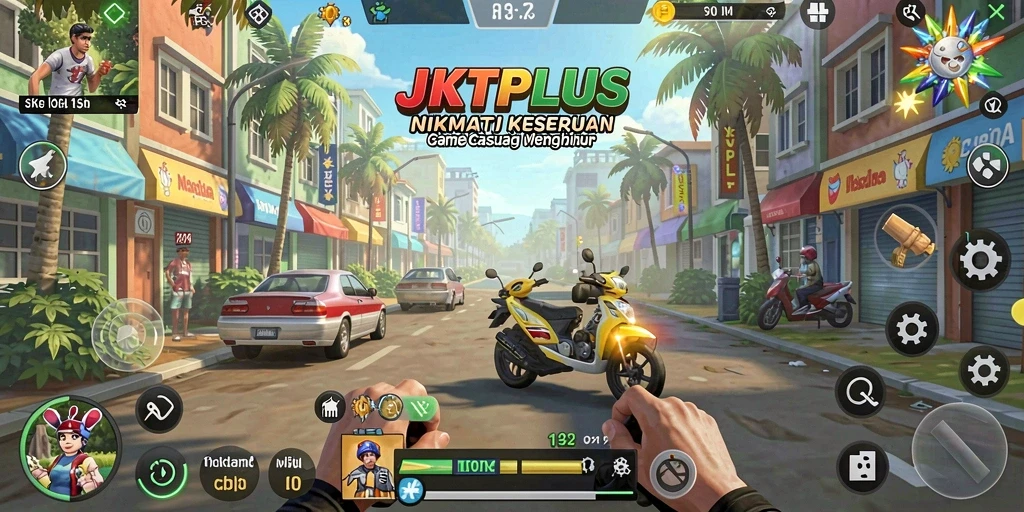 Tampilan gameplay JKTPLUS yang seru dan menghibur.