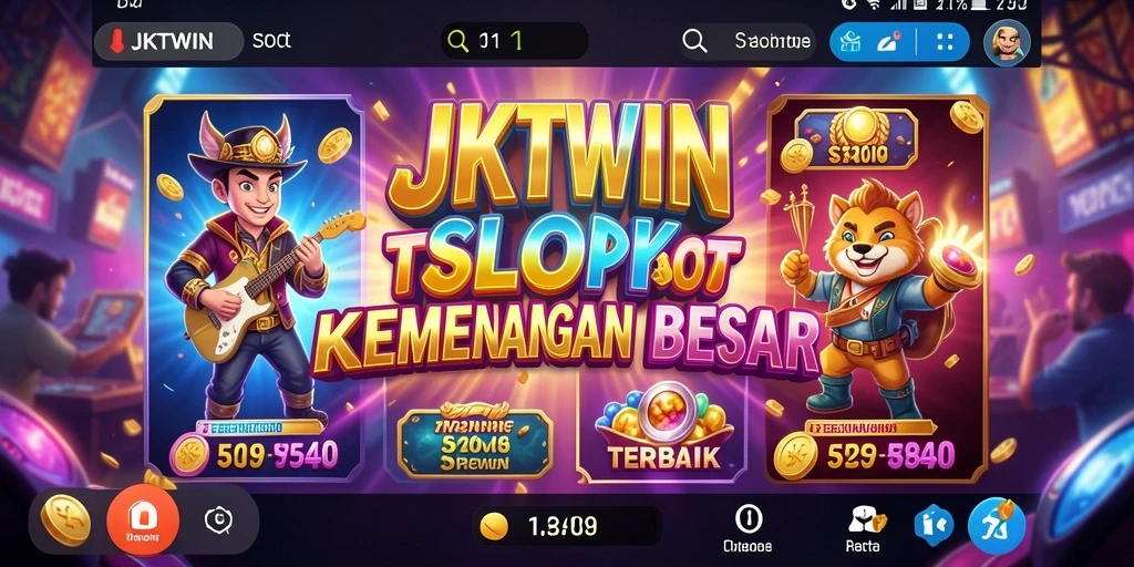 Tampilan gameplay <strong>JKTWIN</strong> yang menarik dengan berbagai tema slot.