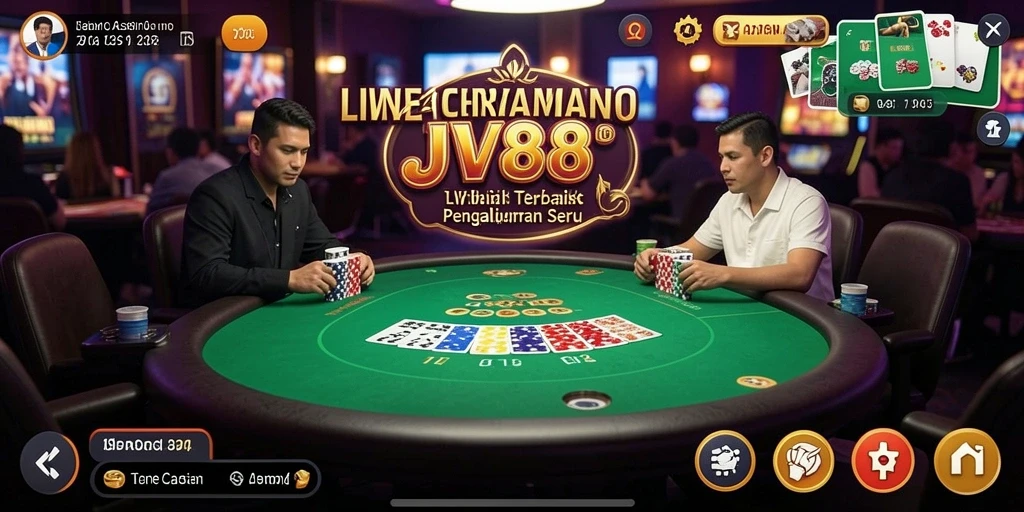 Tampilan gameplay JV88 yang mendebarkan dan interaktif di Live Casino.