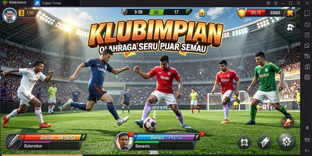 Tangkapan layar menunjukkan asyiknya bermain olahraga di KLUBIMPIAN.