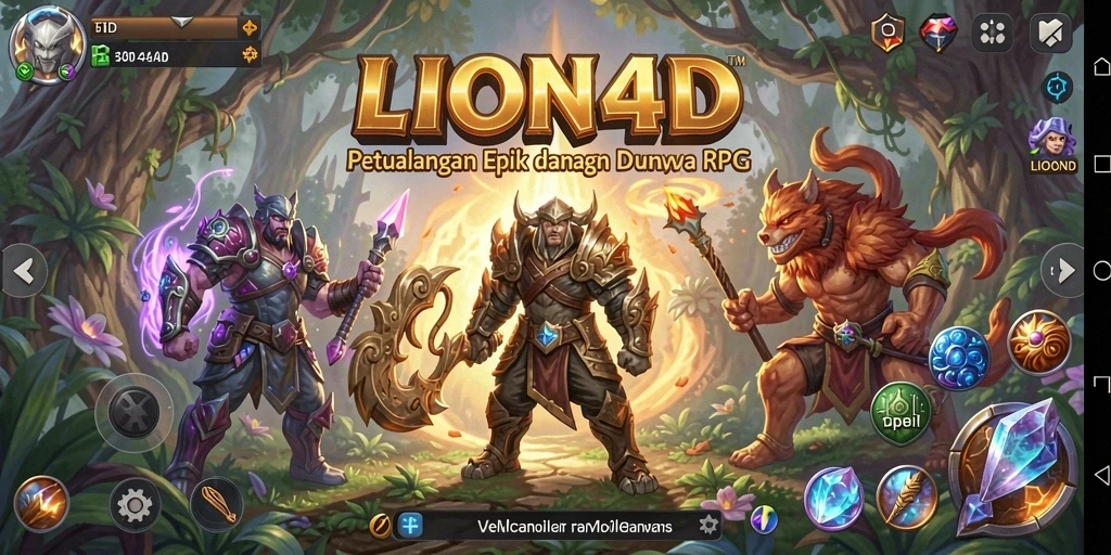 Tampilan luar biasa dari gameplay LION4D yang penuh aksi.