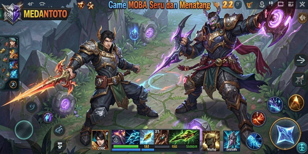 Tangkapan layar gameplay MOBA yang menegangkan di MEDANTOTO.