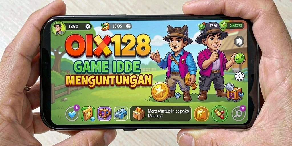 Tampilan gameplay OLX128 yang menampilkan bisnis berkembang dan sumber daya yang terkelola.