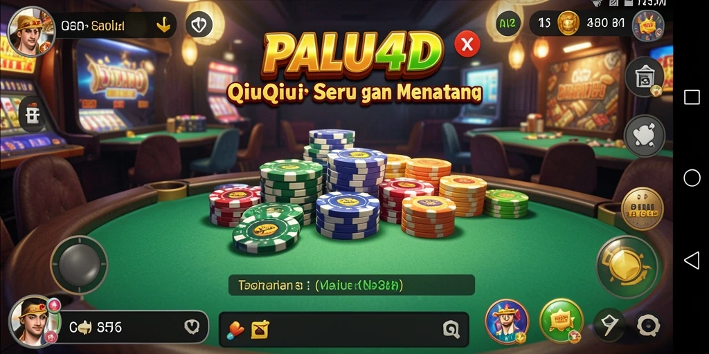 Screenshot utama PALU4D menampilkan aksi seru dalam permainan QiuQiu.