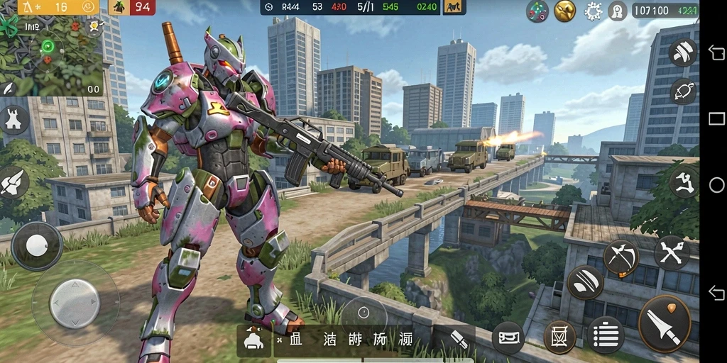 Tampilan gameplay yang mendebarkan di RR44, penuh strategi dan aksi.