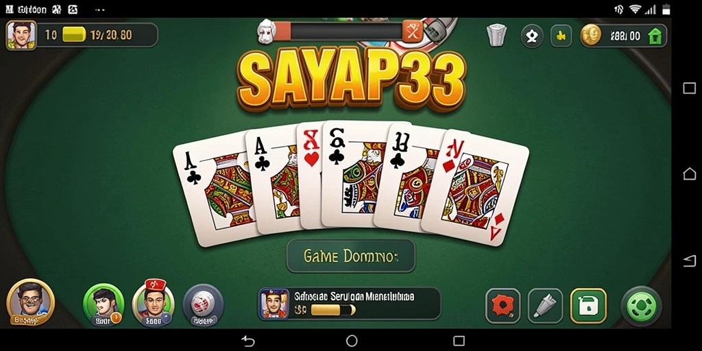 Tangkapan layar gameplay SAYAP33 yang menampilkan keseruan permainan Domino.
