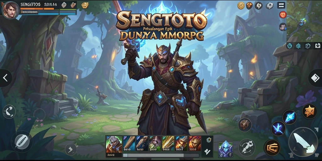 Screenshot gameplay epik SENGTOTO yang menampilkan pertempuran seru.