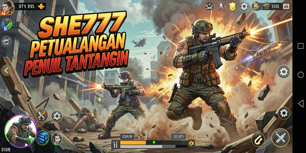 Screenshot gameplay SHE777 menunjukkan aksi pertarungan yang intens.