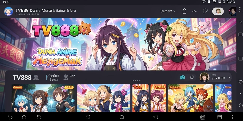Tampilan gameplay seru dengan karakter anime favorit.