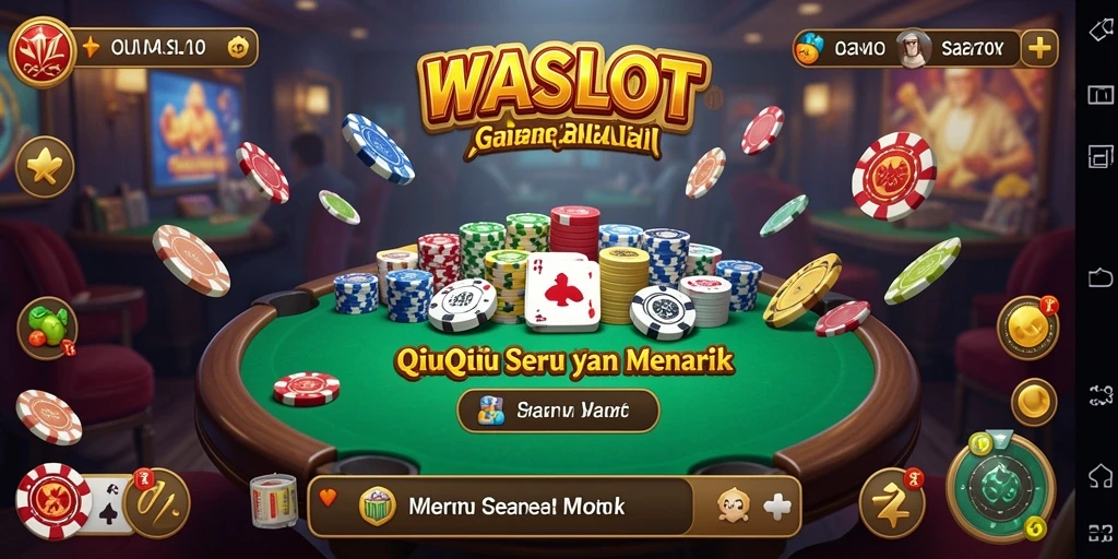 Tampilan gameplay menarik di WASLOT yang menampilkan aksi QiuQiu.